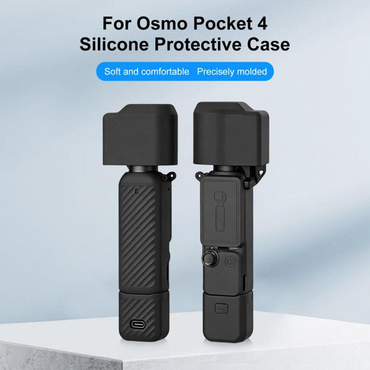 For DJI OSMO Pocket 4 PULUZ 4 in 1 Body Lens Handle Screen Silicone TPU Cover