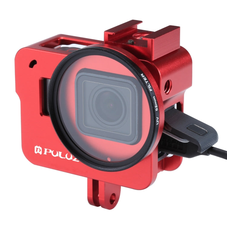 PULUZ Housing Shell CNC Aluminum Alloy Protective Cage with 52mm UV Lens for GoPro HERO(2018) /7 Black /6 /5, For HERO6 /5 No Frame US Stock, For HERO6 /5 No Frame AE Stock, For HERO6 /5 No Frame UK Stock, For HERO6 /5 No Frame, For HERO5/6 No Frame