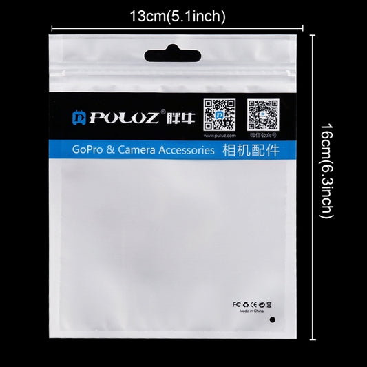 10 sachets d'emballage refermables PULUZ 16 cm x 13 cm avec trou de suspension et fenêtre transparente (avant) et perle blanche (arrière) pour bijoux (taille M), taille M