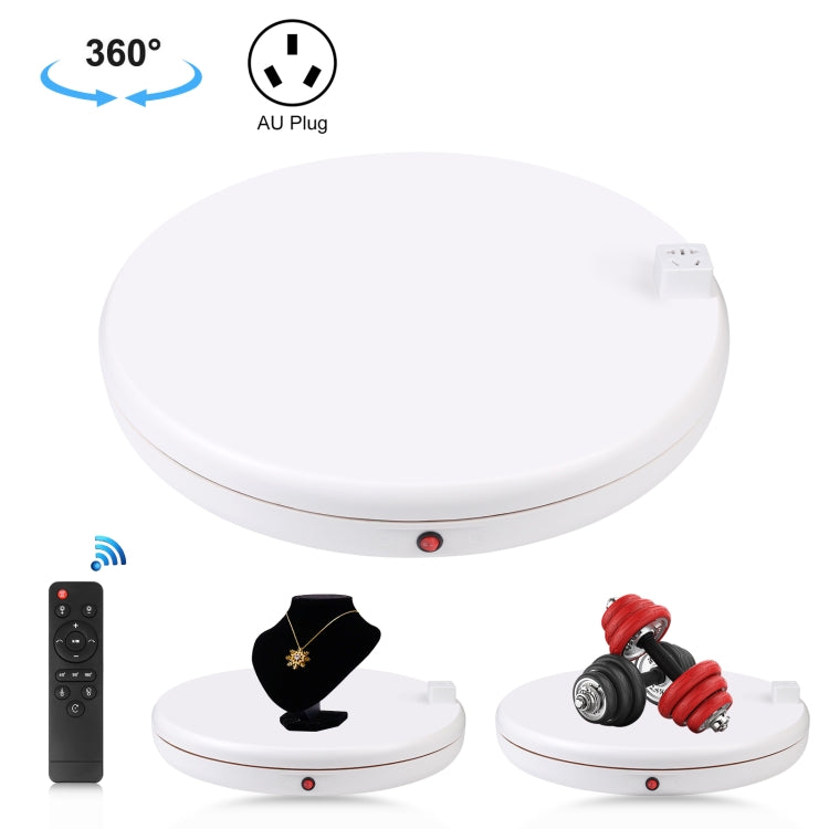 PULUZ Plateau tournant d'affichage rotatif télécommandé de 45 cm avec prise de courant, blanc, charge 100 kg, prise américaine blanche de 45 cm charge 100 kg avec prise de courant, prise britannique blanche de 45 cm charge 100 kg avec prise de courant...