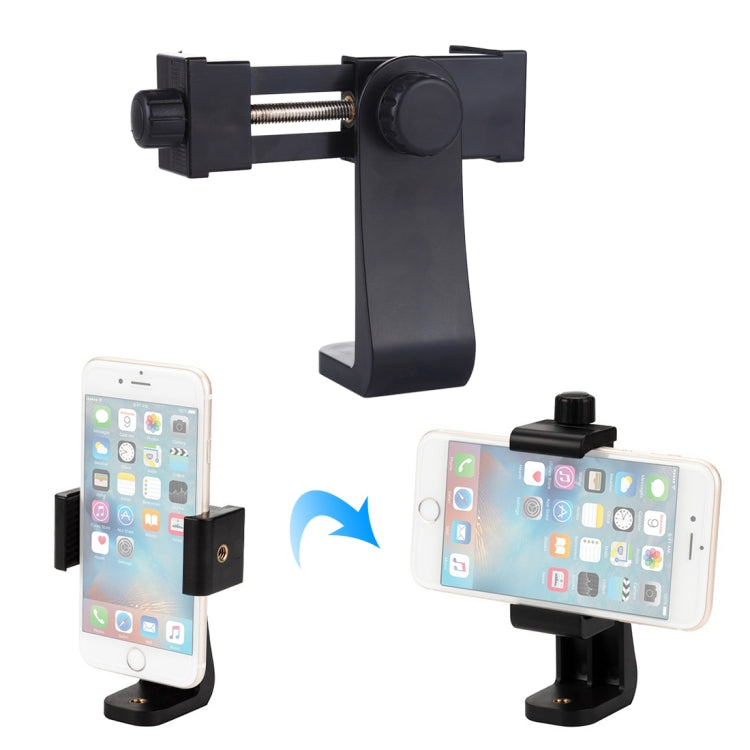 PULUZ 360 Degree Rotating Universal Horizontal Vertical Shooting Phone Clamp Holder Bracket for iPhone, Galaxy, Huawei, Xiaomi, Sony, HTC, Google and other Smartphones, Horizontal Vertical Clamp