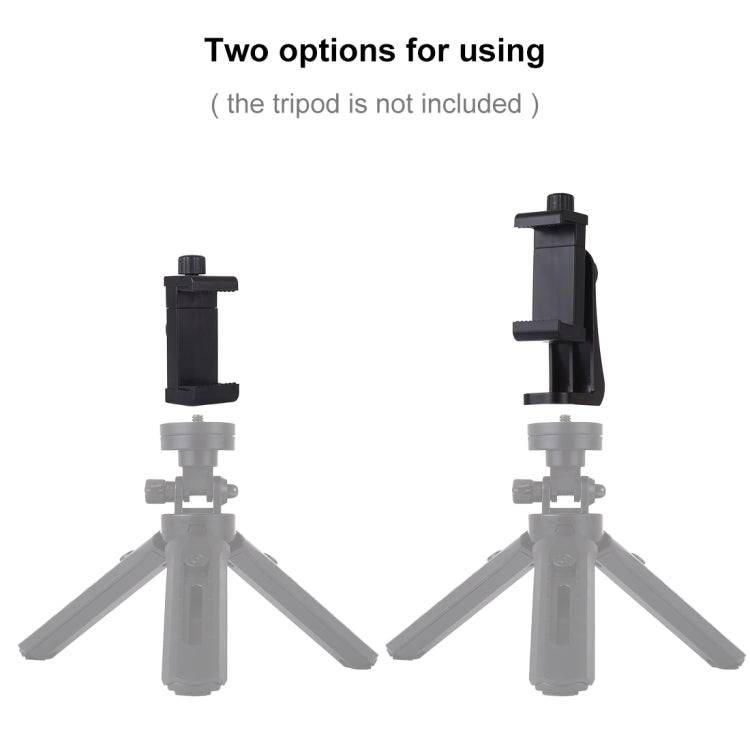 PULUZ 360 Degree Rotating Universal Horizontal Vertical Shooting Phone Clamp Holder Bracket for iPhone, Galaxy, Huawei, Xiaomi, Sony, HTC, Google and other Smartphones, Horizontal Vertical Clamp