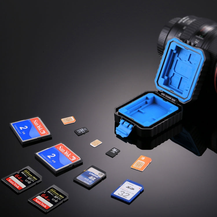 PULUZ 11 in 1 Memory Card Case for 3SIM + 2XQD + 2CF + 2TF + 2SD Card, 11 in 1