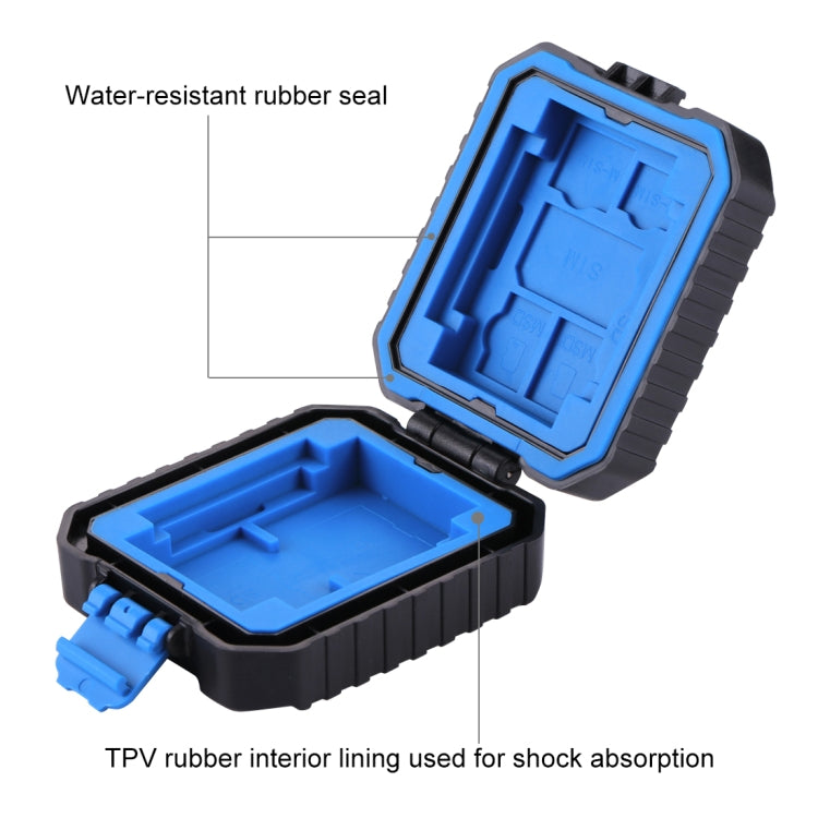 PULUZ 11 in 1 Memory Card Case for 3SIM + 2XQD + 2CF + 2TF + 2SD Card, 11 in 1