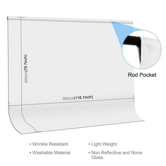 PULUZ 3m x 2m Photography Background Thickness Photo Studio Background Cloth Backdrop, 3m x 2m, 3 x 2m