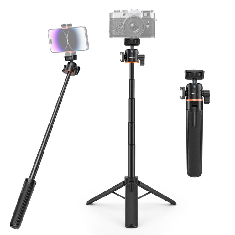 PULUZ Mini Phone Camera Extension Tripod Stand 360 Degree Ball Head Cold Shoe Selfie Stick, Phone Camera Tripod