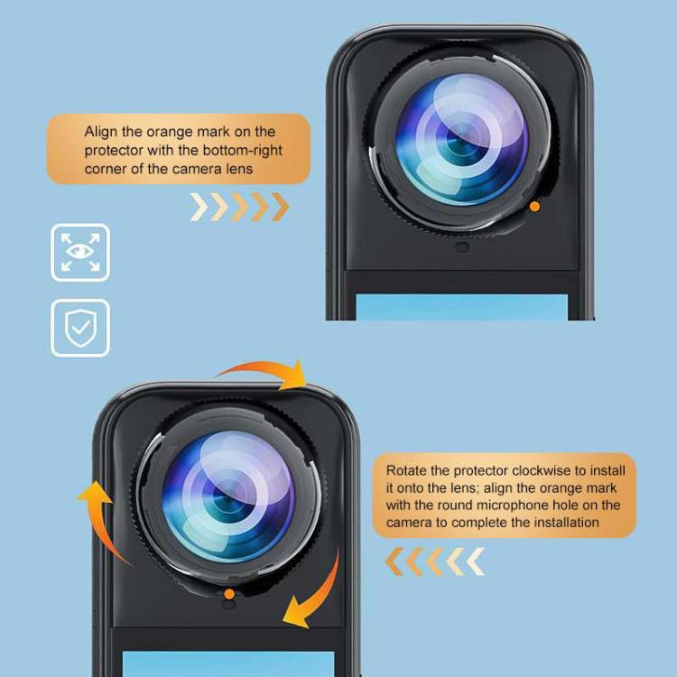 For Insta360 X5 PULUZ Rotation PC Lens Guard Protective Cover
