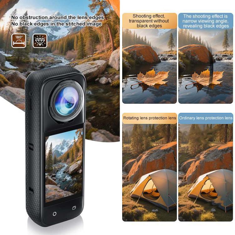 For Insta360 X5 PULUZ Rotation PC Lens Guard Protective Cover