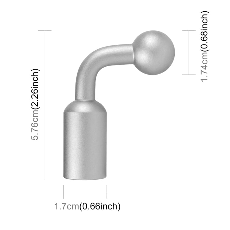 PULUZ Aluminum Alloy 17mm Ball Head Bracket Base Adapter