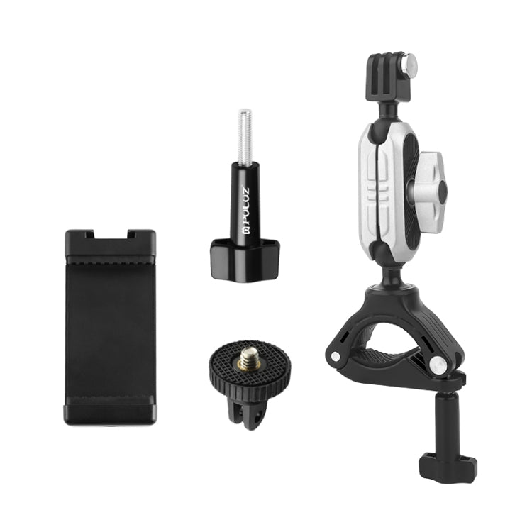 PULUZ Handlebar Arm Mount with Phone Clamp & Mount Adapter & Long Screw, Handlebar Mount