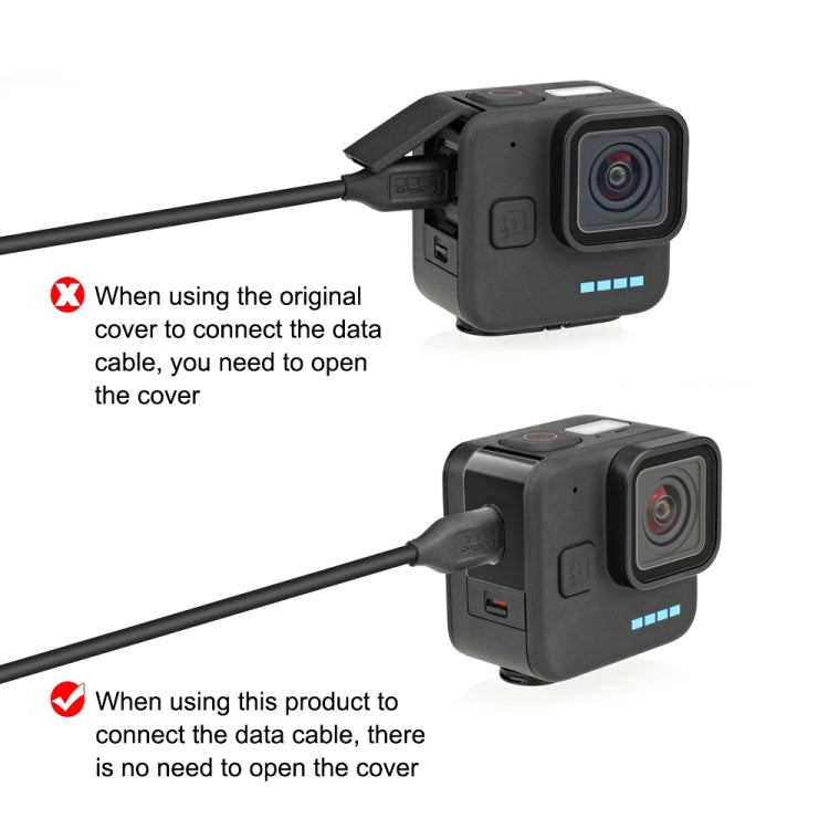 Cubierta de interfaz lateral de batería de metal PULUZ para GoPro Hero11 Black Mini, tipo B