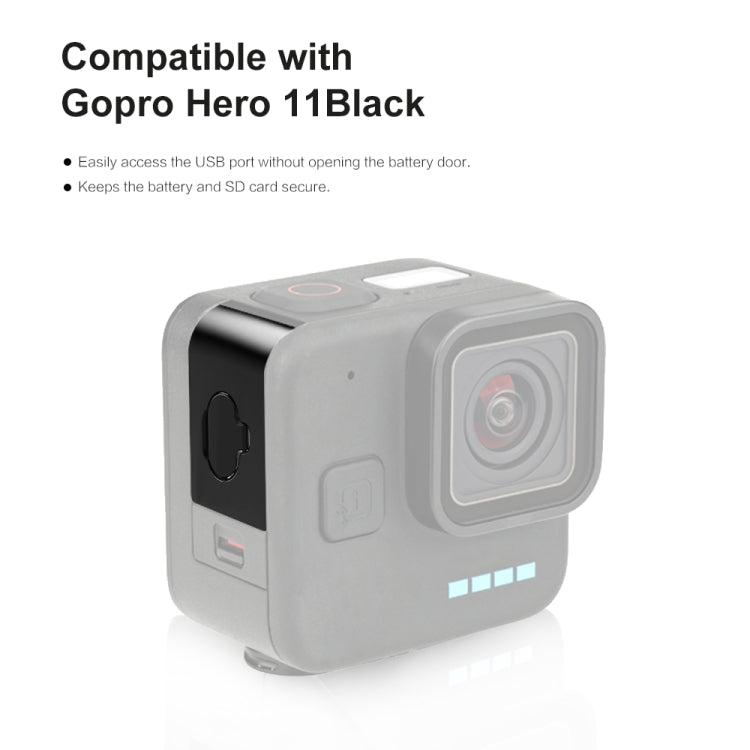 For GoPro Hero11 Black Mini PULUZ Metal Battery Side Interface Cover Dustproof Cap
