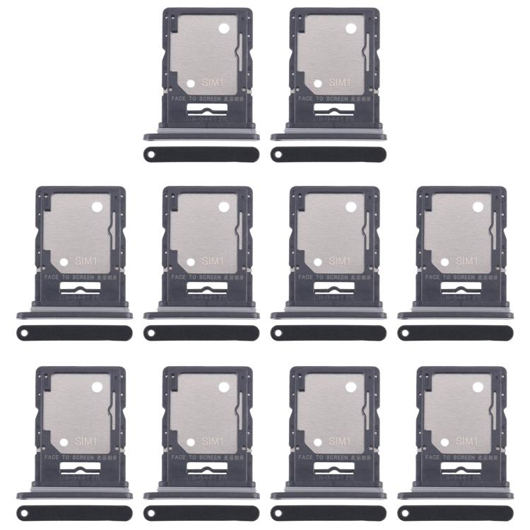 Pour Xiaomi Redmi Note 14 5G 10pcs Original Tiroir carte SIM + SIM / Micro SD, Pour Xiaomi Redmi Note 14 5G (Original, Vert Clair), Pour Xiaomi Redmi Note 14 5G (Original)