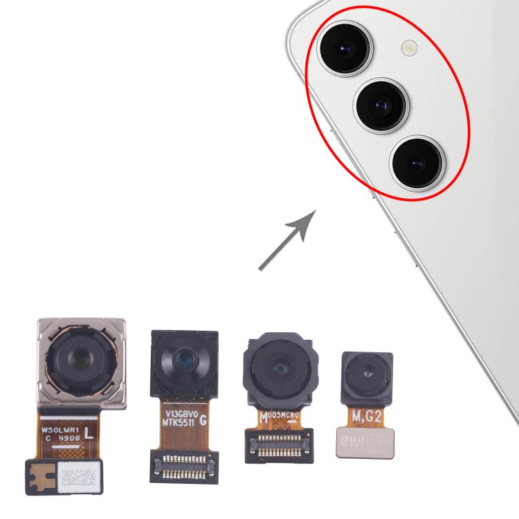 For Samsung Galaxy S24 FE SM-S721B Original Camera Set (Telephoto + Wide + Back Main Camera + Front Camera)