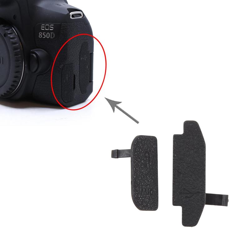 For Canon EOS 850D 2 in 1 USB Cover Cap, For Canon EOS 850D