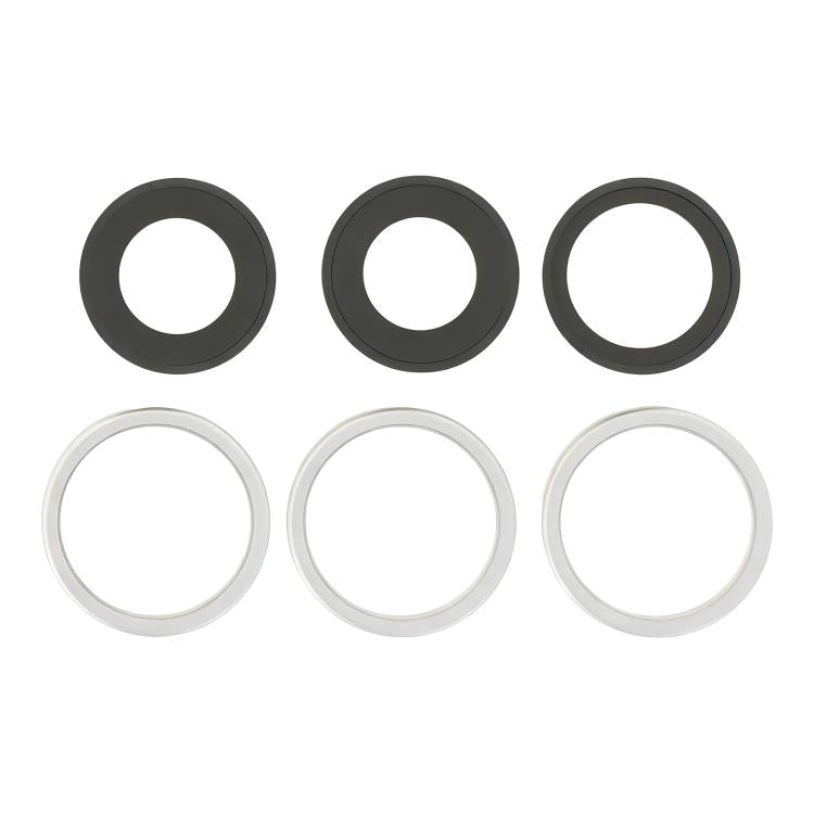 Pour iPhone 17 Pro Max / 17 Pro, lentille de caméra arrière en verre avec ensemble d'anneaux métalliques, pour iPhone 17 Pro / 17 Pro Max