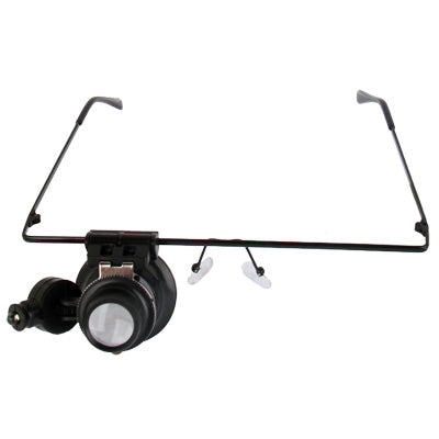 20X Glasses Type Watch Repair Magnifier With LED Light, Single