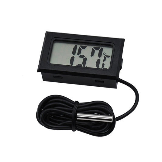 Mini LCD Digital Thermometer for Fridge Freezer, Insert Size 46mm x 26.6mm, Cable Length 1m, PT-2