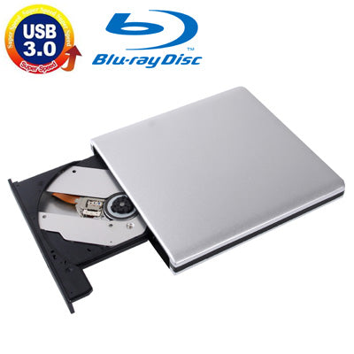 USB 3.0 Aluminum Alloy Portable DVD / CD Rewritable Blu-ray Drive for 12.7mm SATA ODD / HDD, Plug and Play, Blu-ray Drive (Silver), Blu-ray Drive (Red)