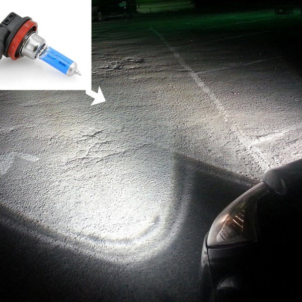 H11 Halogen Car Headlight, 2400 Lumens White Light, 12V / 100W 6000K, H11