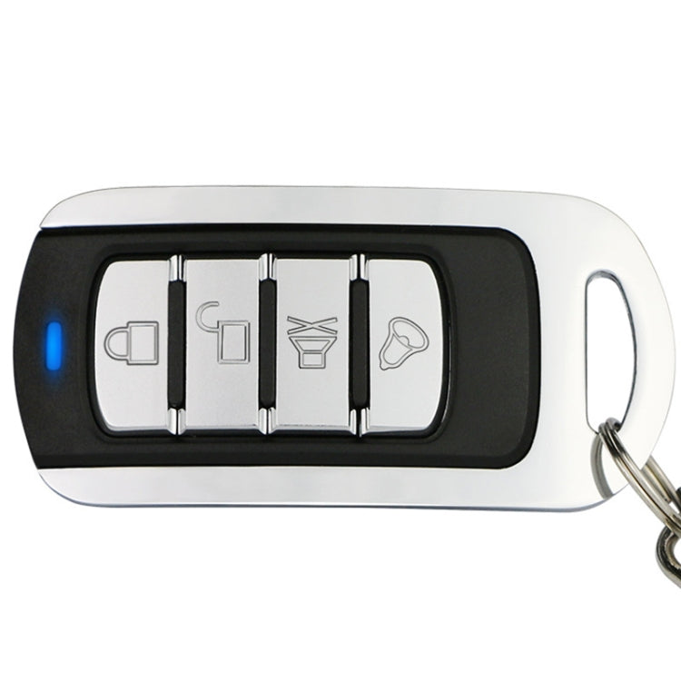433MHz Metal Learning Code 4 Keys Remote Control for Car Garage Door (Black + Silver), 433MHz