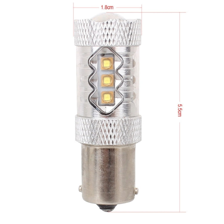 1156/BA15S 80W 800LM 6500K White Light 16-3535-LEDs Car Backup Light , Constant Current , DC12-24V, 1156 80W