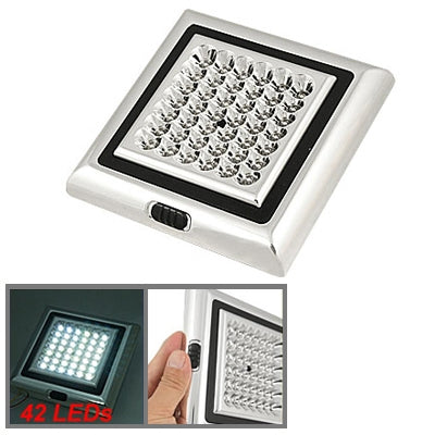 High Power Car Indoor 42 LED 3 Sections Switch Lamp Light, DC 12V(White Light), 42 LEDs