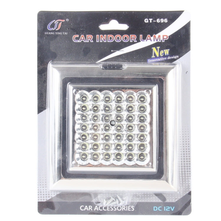 High Power Car Indoor 42 LED 3 Sections Switch Lamp Light, DC 12V(White Light), 42 LEDs