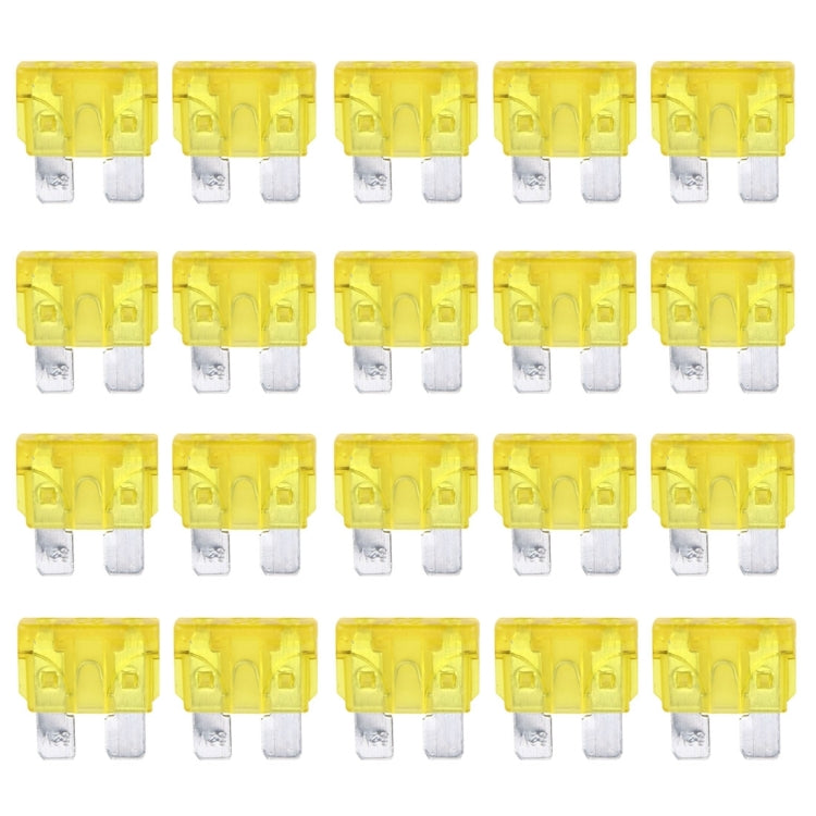 100 PCS Auto Mini Blade Fuse (30A) , DC 12V, 10A Red, 20A
