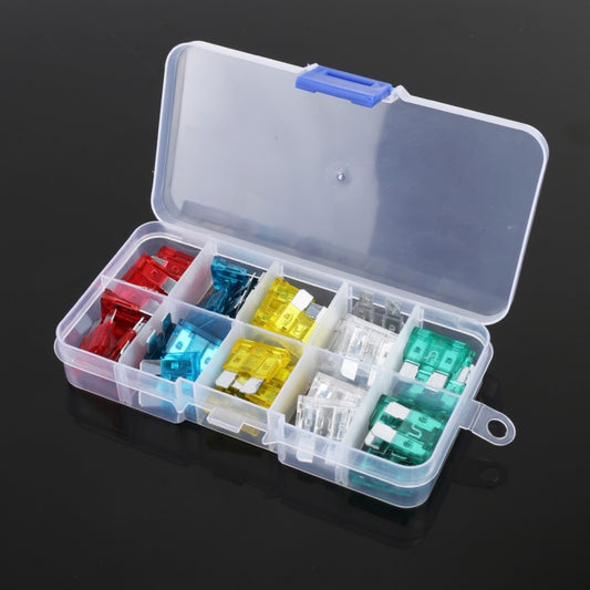 50 PCS 10A / 15A / 20A / 25A / 30A Blade Fuses Set for Car Vehicle, 50 PCS