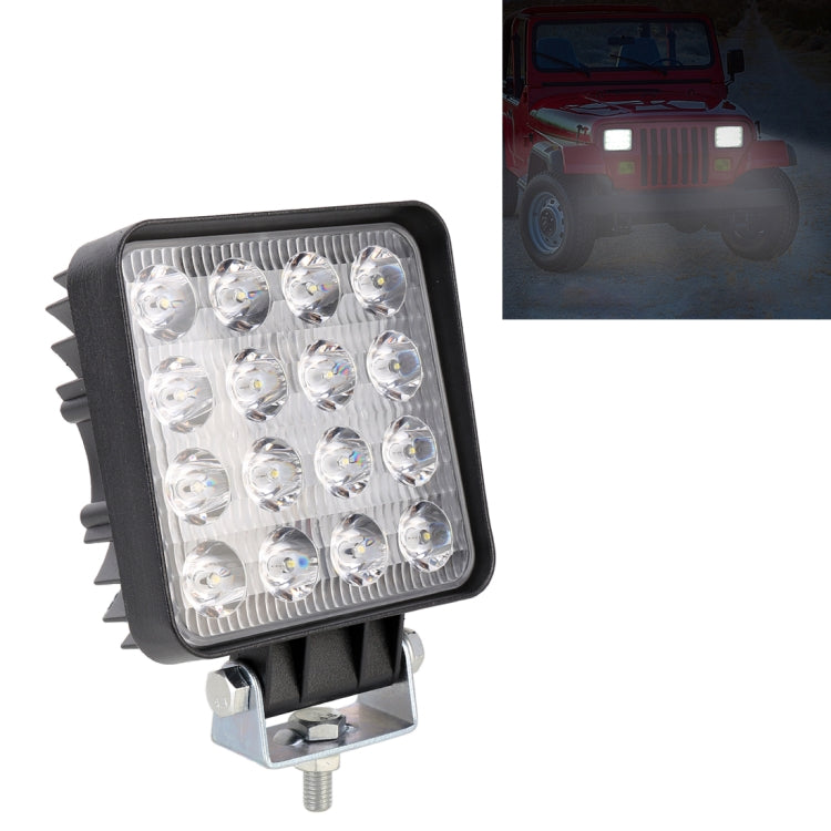 48W Bridgelux 4000lm 16 LED White Light Condenser Engineering Lamp / Waterproof IP67 SUVs Light, DC 10-30V, Condenser