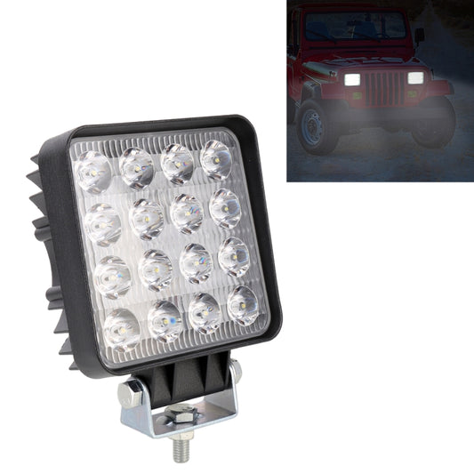 48W Bridgelux 4000lm 16 LED White Light Condenser Engineering Lamp / Waterproof IP67 SUVs Light, DC 10-30V, Condenser
