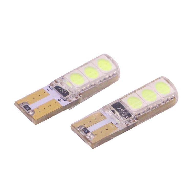 2 PCS T10 2W 120-140LM 6 LED Ice Blue 5050 LED Brake Light for Vehicles, DC12V, 6 5050 LEDs, 6 LED 5050 LEDs, 6 5050 LEDs