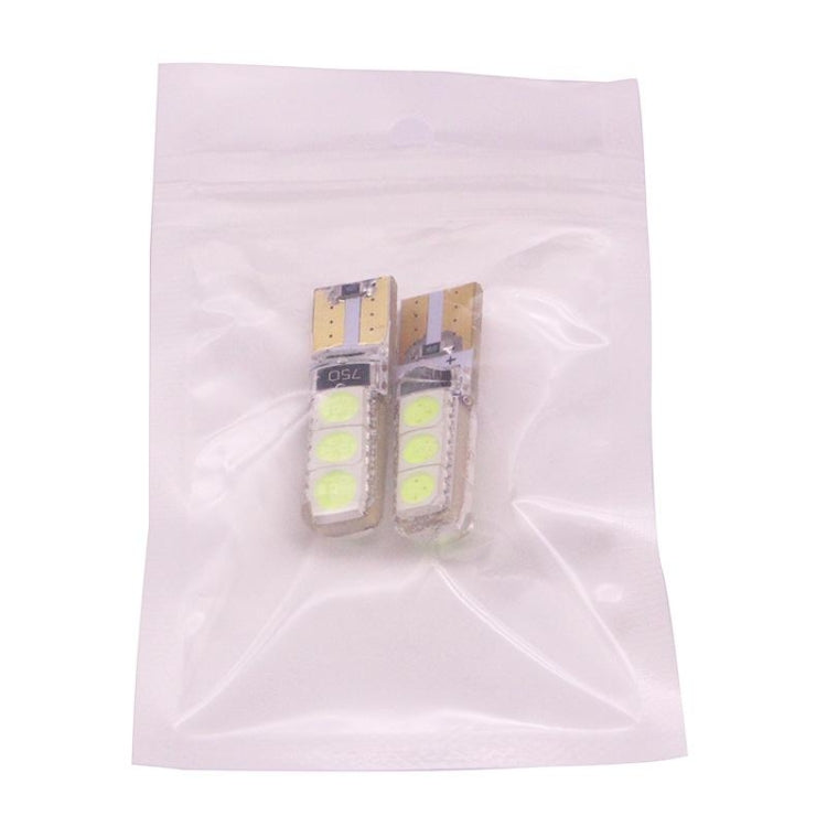 2 PCS T10 2W 120-140LM 6 LED Ice Blue 5050 LED Brake Light for Vehicles, DC12V, 6 5050 LEDs, 6 LED 5050 LEDs, 6 5050 LEDs