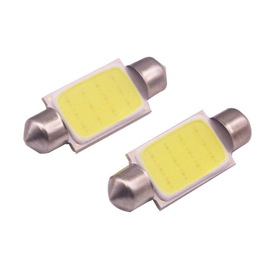 2 PCS 39mm 1.5W 80LM White Light 1 COB LED License Plate Reading Lights Car Light Bulb, 39mm