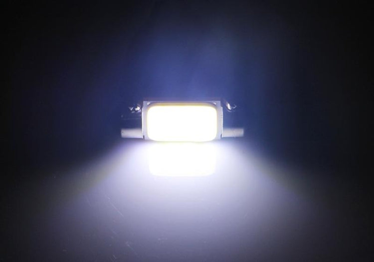 2 PCS 39mm 1.5W 80LM White Light 1 COB LED License Plate Reading Lights Car Light Bulb, 39mm