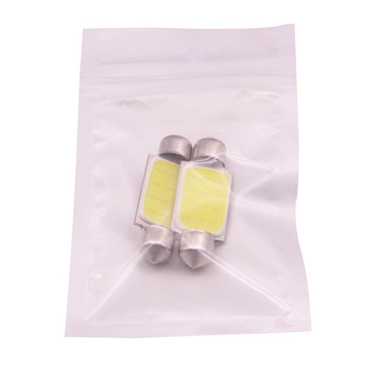 2 PCS 39mm 1.5W 80LM White Light 1 COB LED License Plate Reading Lights Car Light Bulb, 39mm