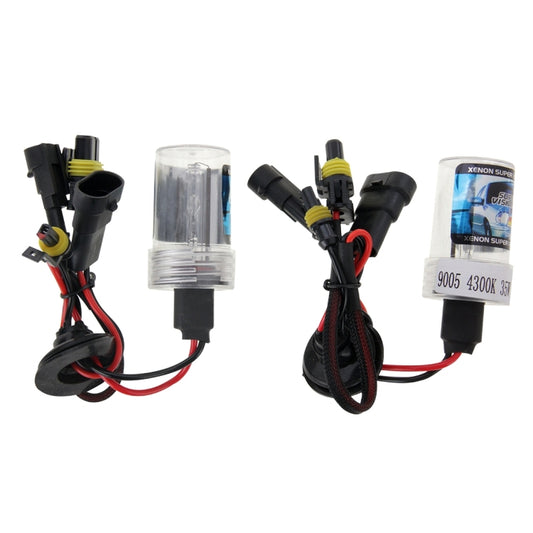 DC12V 35W HB3/9005 HID Xenon Light Single Beam Super Vision Waterproof Head Lamp, Color Temperature: 4300K, Pack of 2, 9005