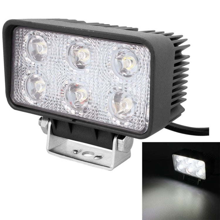 LML-1518 18W 1260-1350LM Epistar 6 LED White 30 Degree Spot Beam Car LED Light Waterproof IP67, DC 10-30V, Spot Light+18W 1350LM