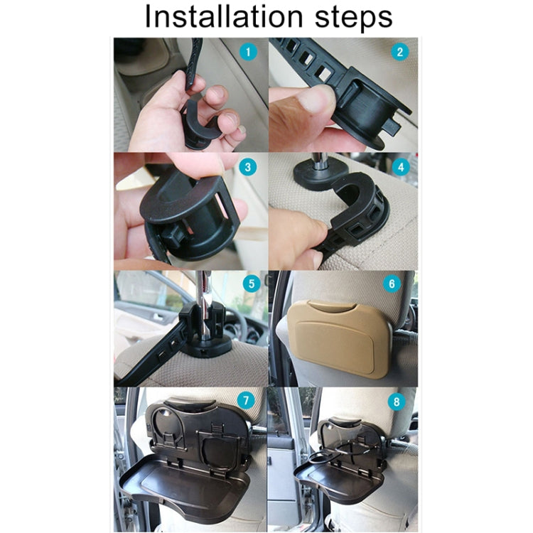 Car Rear Seat Multifunctional Folding Drink Holder, Car