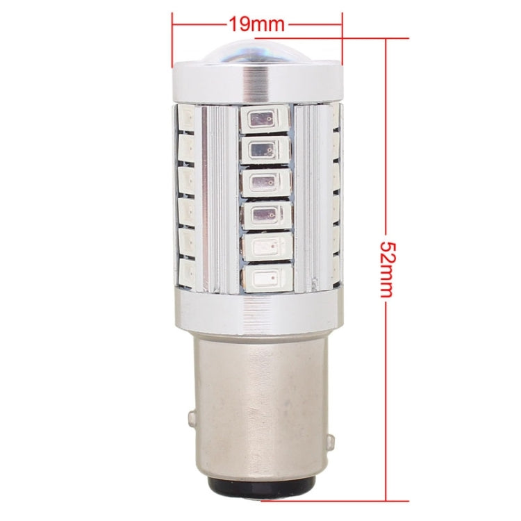 2PCS 1157/BAY15D 16.5W 1155LM 630-660nm 33 LED SMD 5630 Red Light Car Brake Light Lamp Bulb for Vehicles , DC12V, 1157