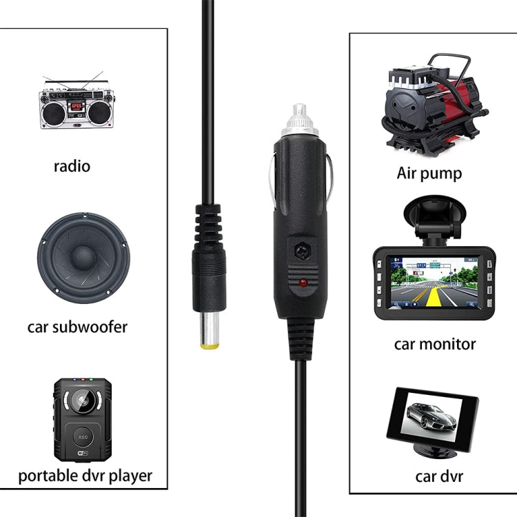 2A Car 4.0 x 1.7mm Power Supply Adapter Plug Coiled Cable Car Charger, Length: 40-140cm, 4.0 x 1.7mm