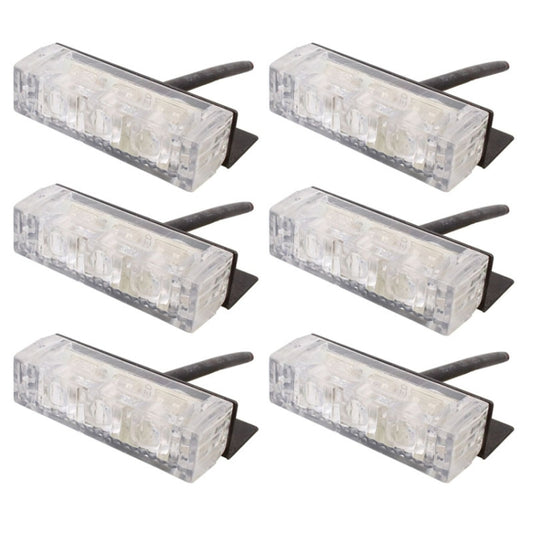 6W 450LM 6 x 3-LED Yellow Light 577nm Car Strobe Flash Warning Light Signal Lamp, DC 12V, 6W 450LM