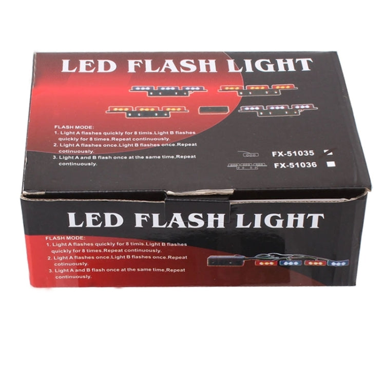 6W 450LM 6 x 3-LED Yellow Light 577nm Car Strobe Flash Warning Light Signal Lamp, DC 12V, 6W 450LM