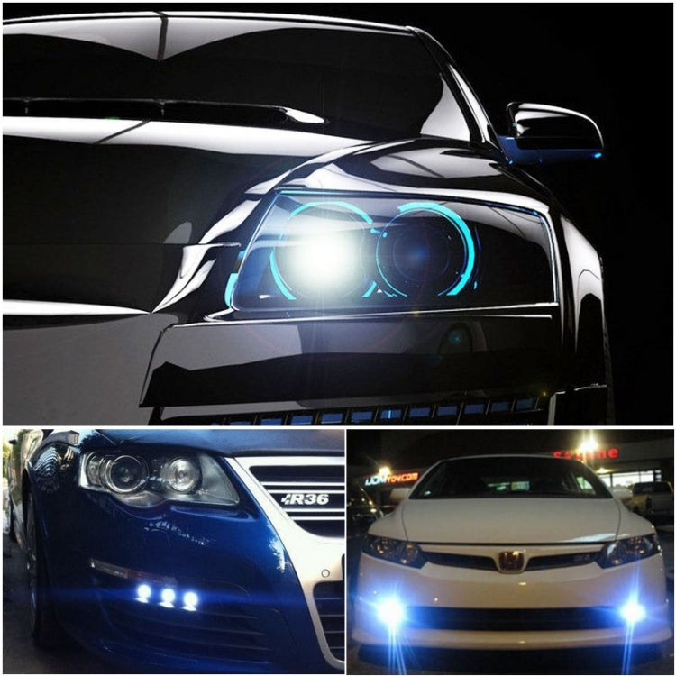 2 PCS 2.5 inch 10W 900LM White + Yellow Light 6500K Waterproof LED Eagle Eye Light for Vehicles, DC 12V, Cable Length: 20cm, 2.5 inch 10W