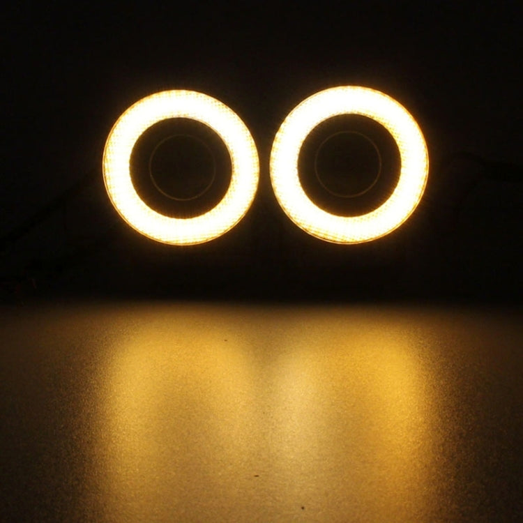 2 PCS 2.5 inch 10W 900LM White + Yellow Light 6500K Waterproof LED Eagle Eye Light for Vehicles, DC 12V, Cable Length: 20cm, 2.5 inch 10W