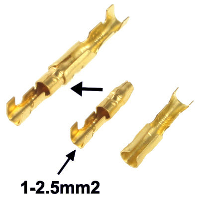 100pcs DIY Crimp Terminal Female to Male Ring Connector, Cable size: 1-2.5mm2 (100pcs in one packaging, the price is for 100pcs), Female to Male