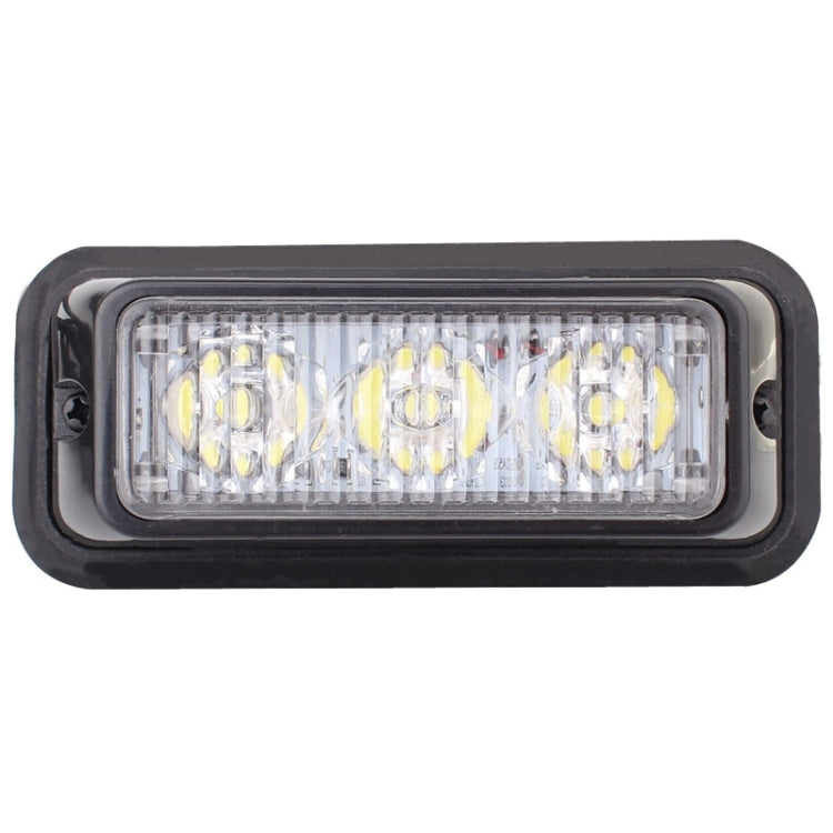 9W 540LM 6500K 3-LED Wired Car Flashing Warning Signal Lamp, DC12V, Wire Length: 95cm, 3-LED White Light, 3-LED Yellow Light
