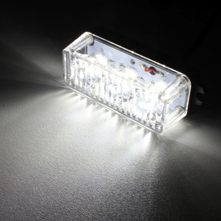 9W 540LM 6500K 3-LED Wired Car Flashing Warning Signal Lamp, DC12V, Wire Length: 95cm, 3-LED White Light, 3-LED Yellow Light
