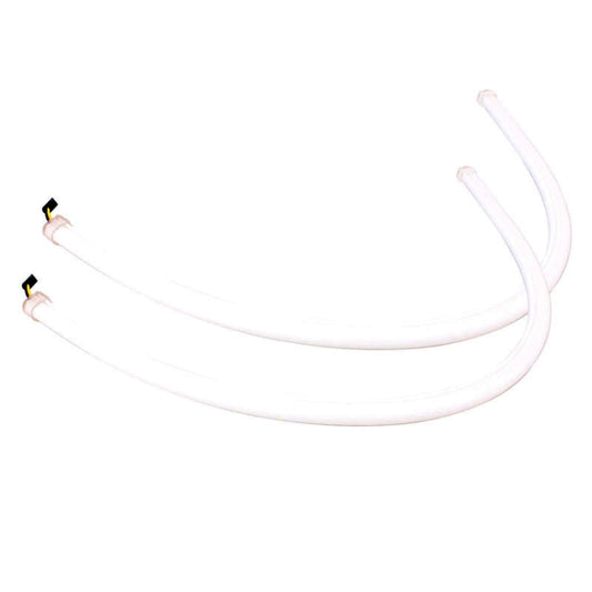 2 PCS 6W 360LM 6500K 597-577nm White + Yellow Wired LED Tube Daytime Running Light DRL Steering Lamp, DC12V, Lamp Length:60cm, 6W 360LM